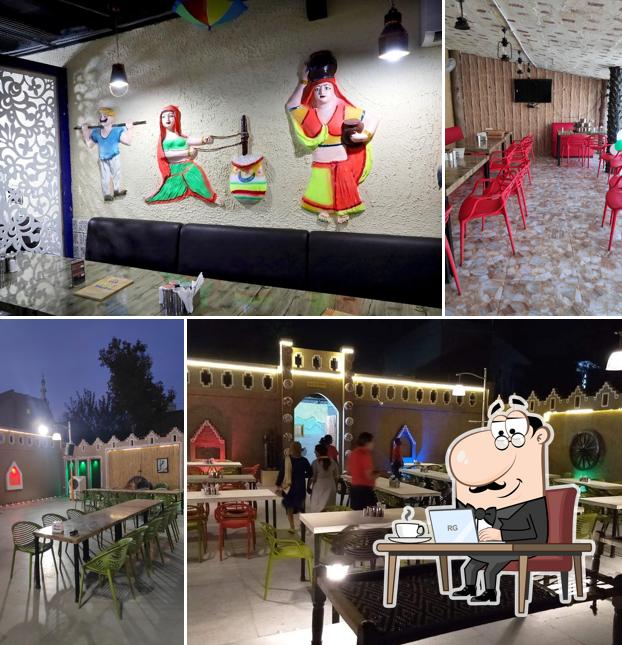 The interior of Desi Dhaba Faridabad
