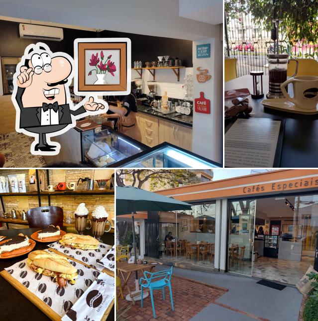 Veja imagens do interior do Grão Café