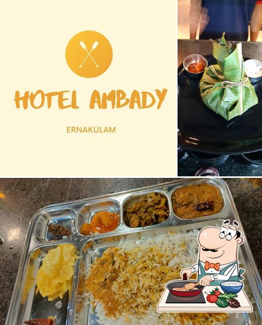 Chicken curry at Hotel Ambady