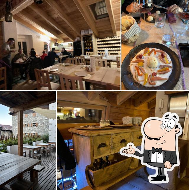 Gli interni di Osteria Il Triciclo