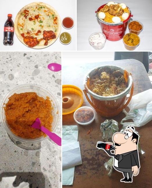 The image of drink and food at TRIPLCANE BIRIYANI