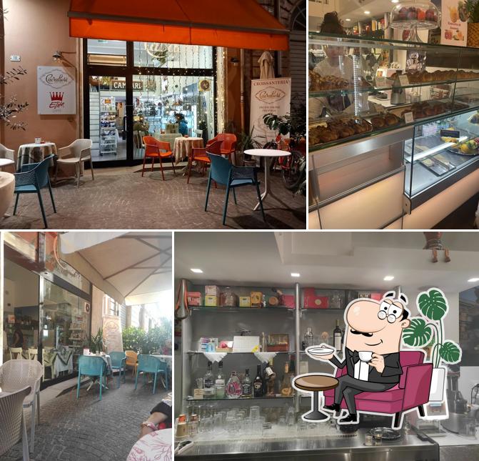 Gli interni di Cavalieri Elite caffè