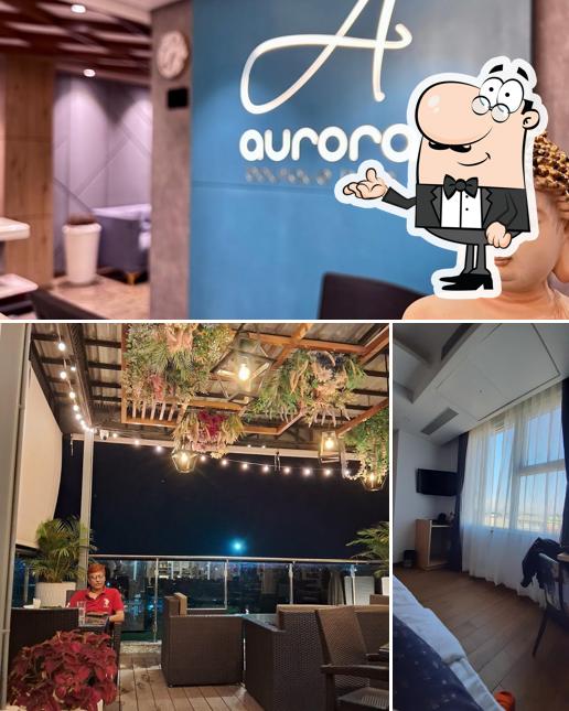 Take a seat at one of the tables at Aurora Boutique Hotel, Imphal