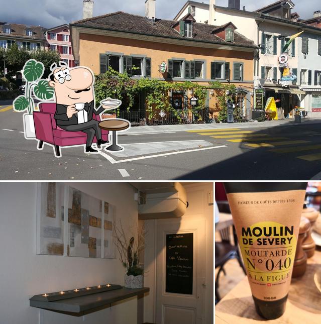 La intérieur et bière du restaurant