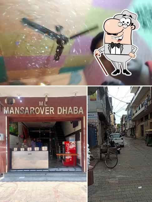 Check out how M.L. Mansarover Dhaba looks outside