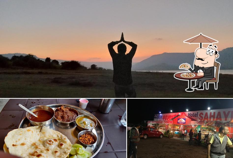 The image of exterior and food at Sahyadri Group Hotel