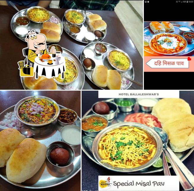 Food at Hotel ballaleshwar-speciality in misal and bhel