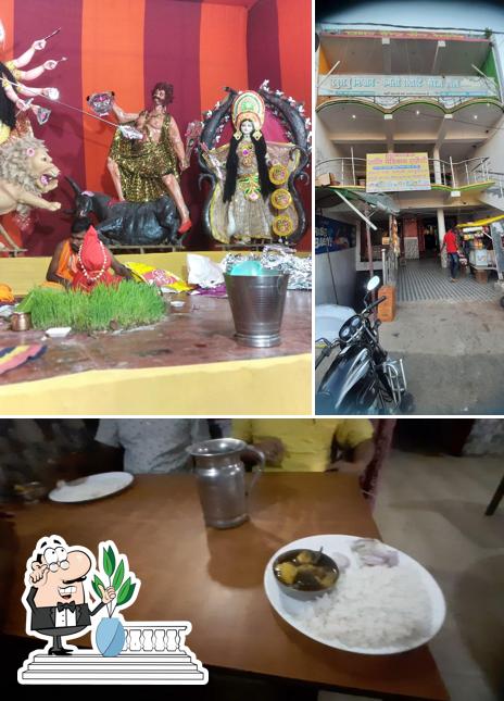 Check out the image showing exterior and food at खुशबू मिष्ठान भंडार