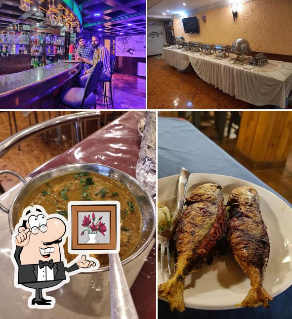 The image of interior and food at Top notch pub and cheers restaurant