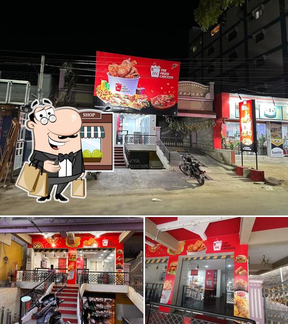 This is the image depicting exterior and food at The Fried Chicken