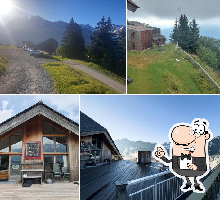 Puoi goderti l'aria fresca da seduto all'esterno di Hôtel & Restaurant Plein Ciel