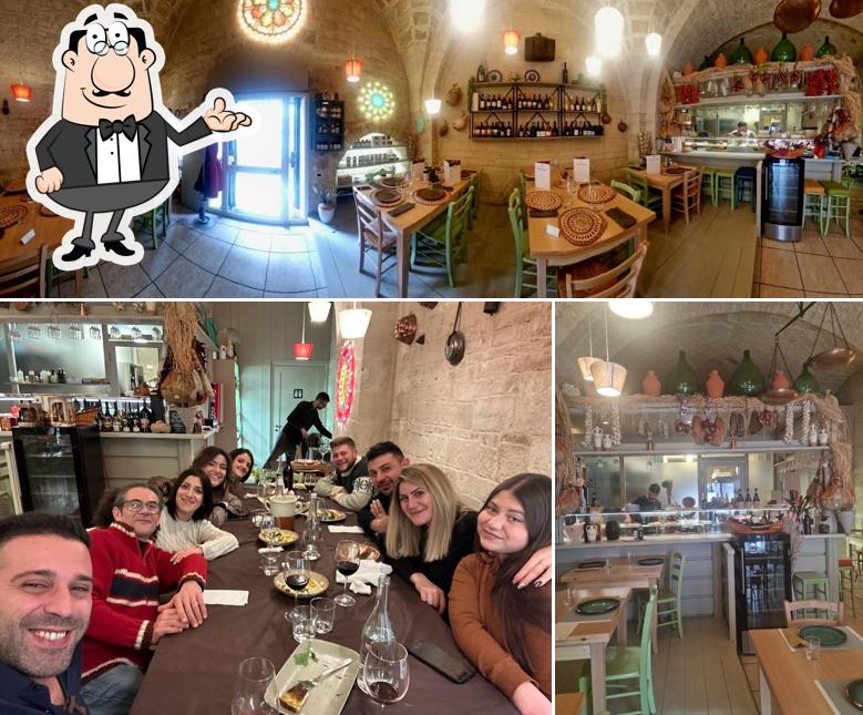 Gli interni di Osteria Santa Lucia