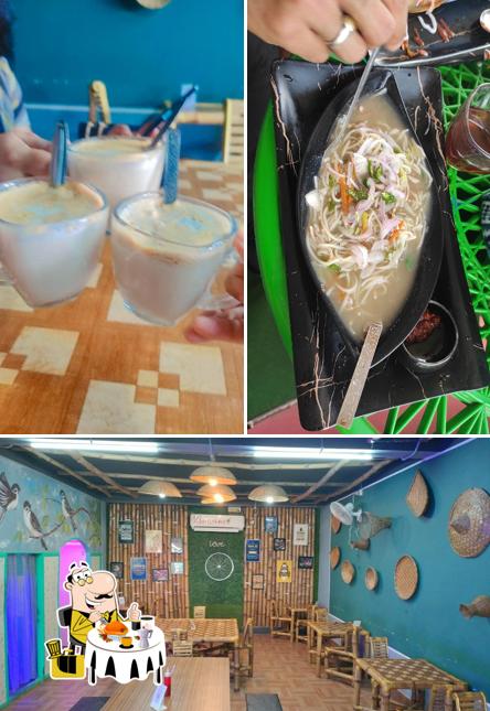 The image of food and interior at Khruptang cafe/Restro