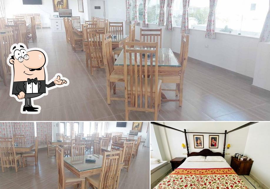 The interior of Kotra Haveli Rooftop Restaurant