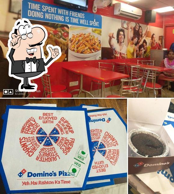 The interior of Domino's Pizza