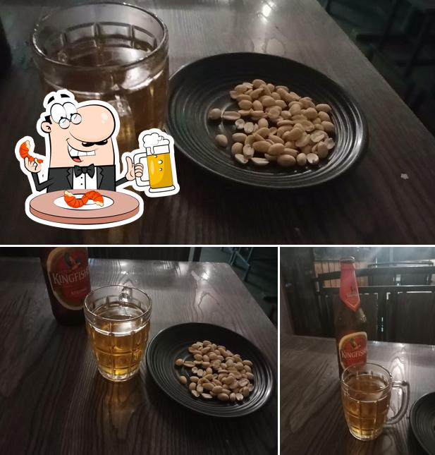 Enjoy a glass of light or dark beer