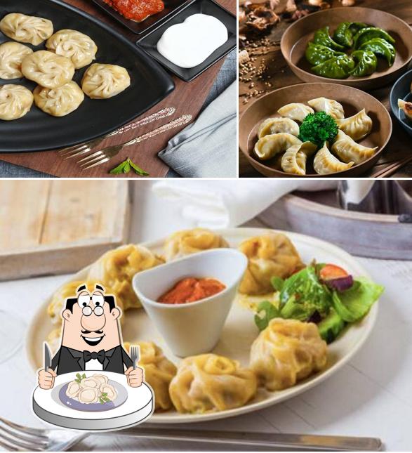 Dumplings at Momo Bomb