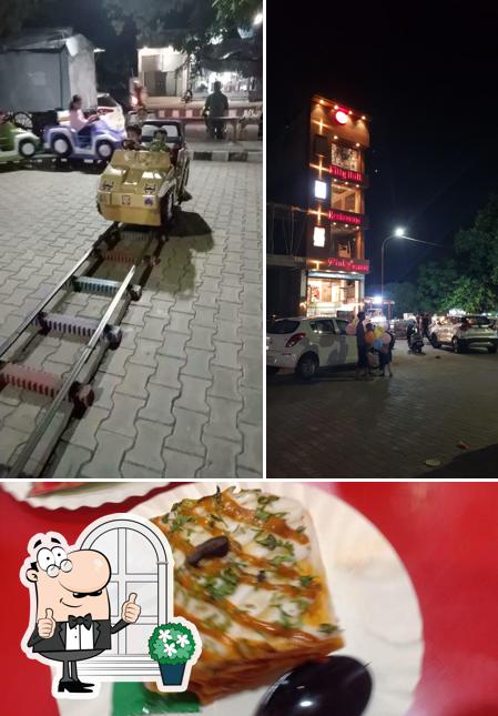 Check out the image depicting exterior and food at Pinky Bakery & Restaurant - Best Bakery for Cakes, Biscuits, Breads and Fast Food in Ludhiana