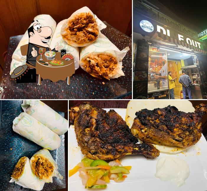 Food at Dine Out Restaurant