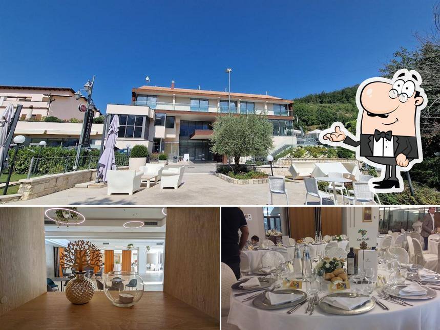 Dai un’occhiata alla foto che mostra la interni e tavolo da pranzo di Hotel - Ristorante Tre Lanterne & SPA