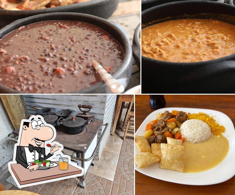 A ilustração do Restaurante Gustoô’s comida e bebida
