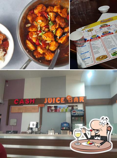 The restaurant's food and beverage