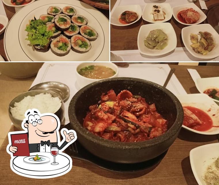 Food at Maljukgeori Korean Restaurant