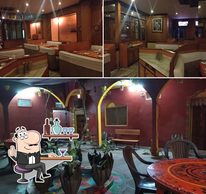 The interior of Ganpati Restaurant