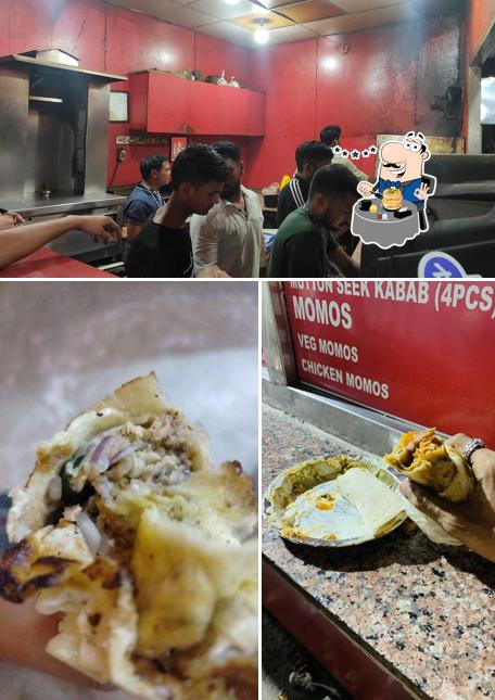 The picture of food and interior at Roshni Egg Roll Corner