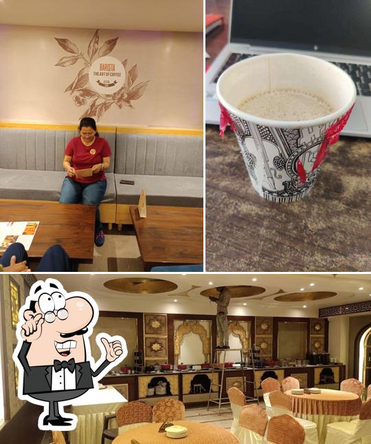 This is the image depicting interior and food at Barista Coffee