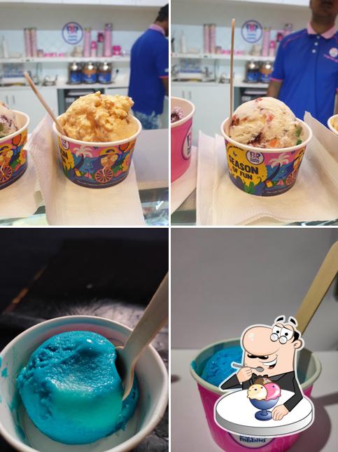Baskin Robbins serves a selection of desserts