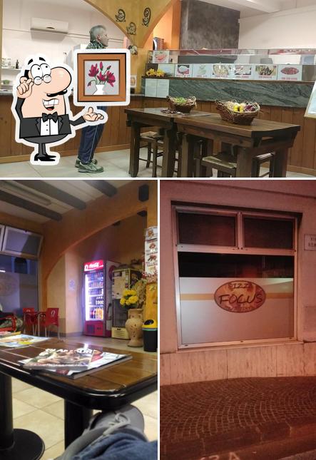 Gli interni di Pizza Focus