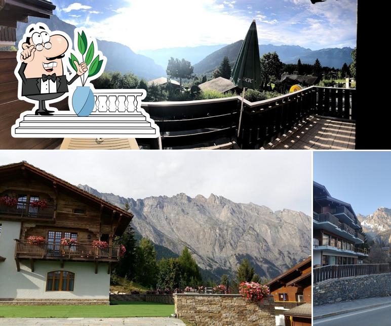 Goditi la vista dagli esterni di Hotel de l'Ardève