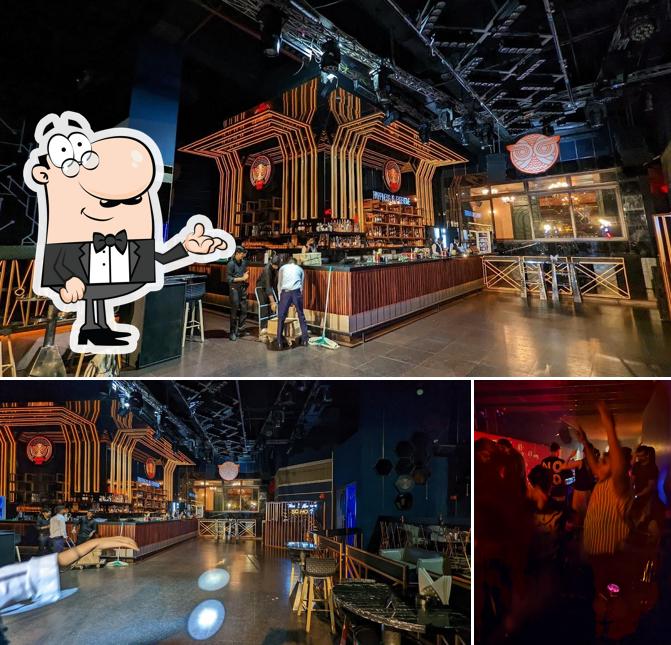 Take a look at the image displaying interior and food at Soho Club Delhi