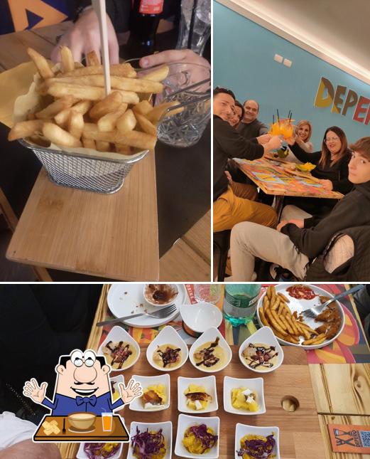 Dai un’occhiata alla immagine che presenta la cibo e interni di Depero drink e food