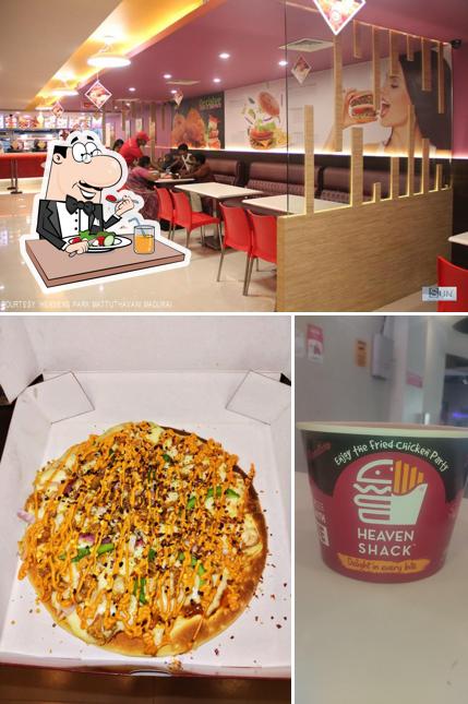 Check out the photo showing food and interior at Heaven Shack Ramanathapuram