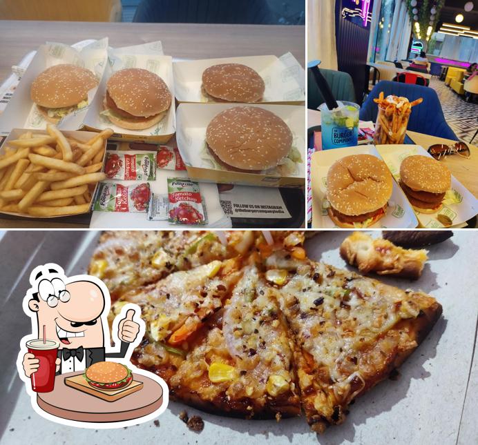 Order a burger at The burger company