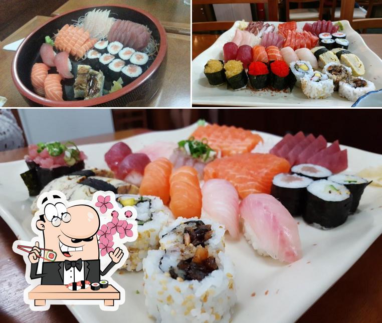 Prove diversas opções de sushi