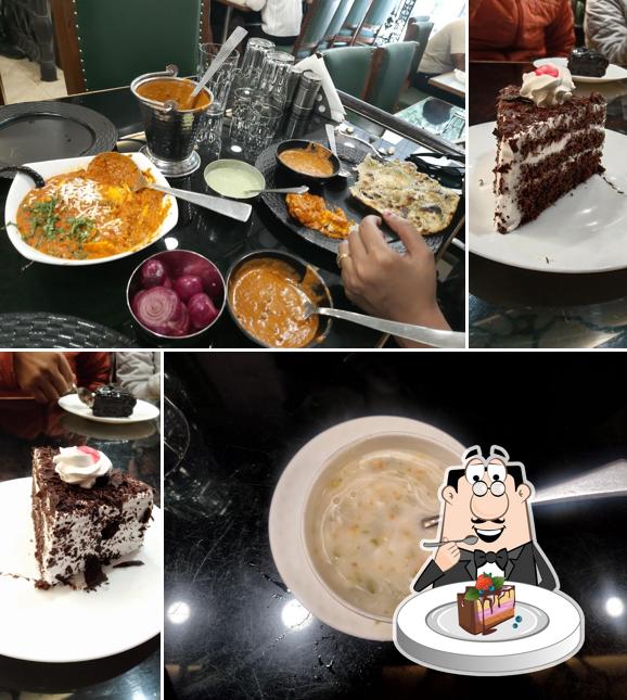 Chocolate cake at Nanak Restaurant Nainital