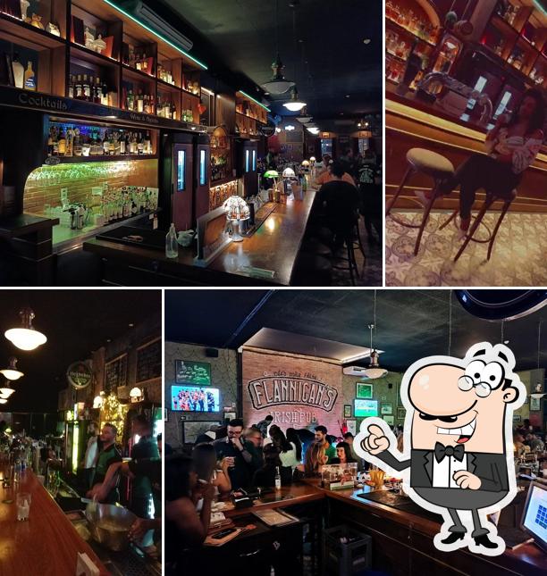 O interior do Flannigan's Irish Pub