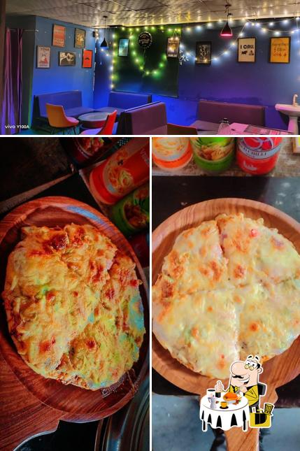 This is the image showing food and interior at Gabbar's Grill cafe