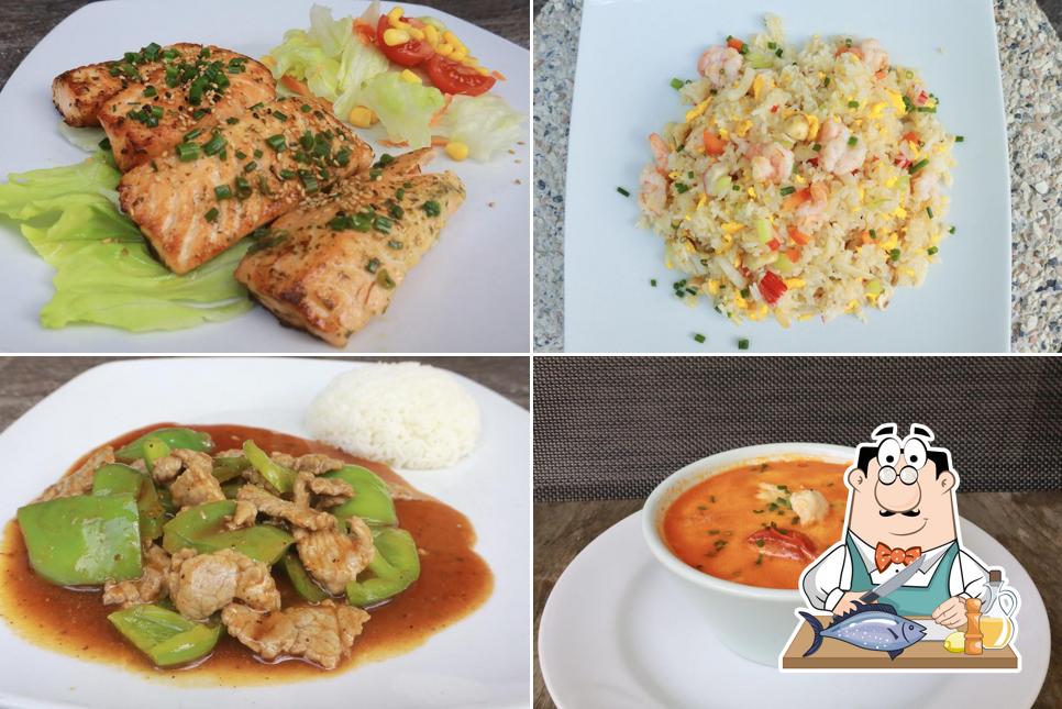 Salmone grigliato al Bar ristorante giapponese tailandese "Impero"