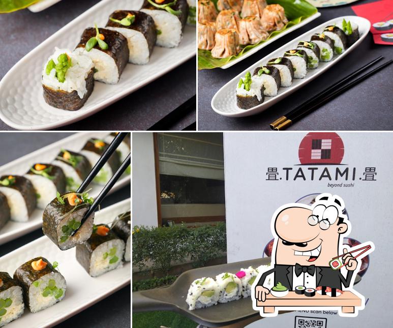 Sushi rolls are available at TATAMI (Sushi , Pan Asian , Chinese , DanDan Noodles , Japanese , Korean , Food)