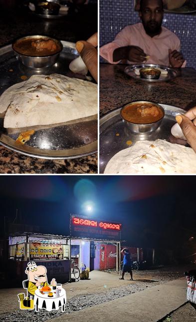 Among different things one can find food and exterior at Ashokahotel