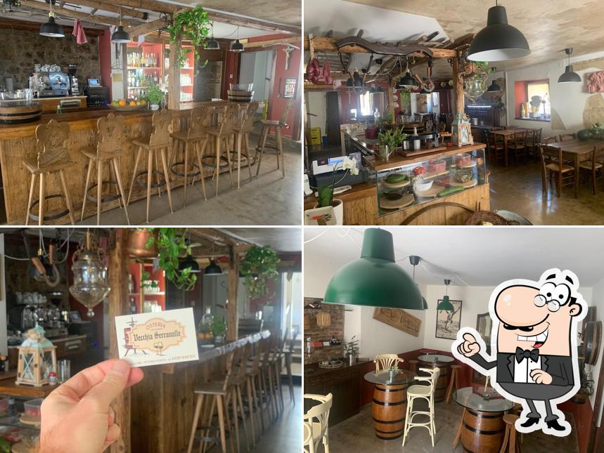 Gli interni di Osteria Vecchia Serravalle
