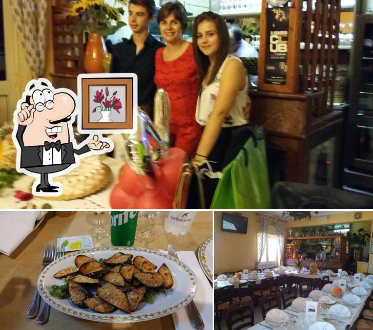 La interni e cibo del ristorante