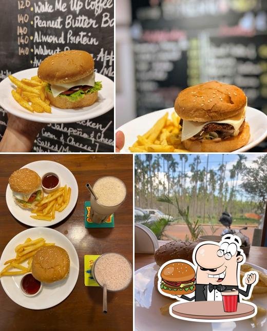 Try out a burger at Café MilkyWay