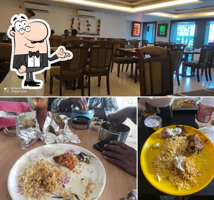 The interior of Simhadri Restaurant