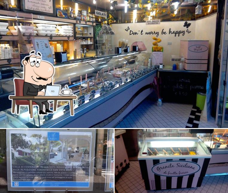 Gli interni di Gelateria della Fontana di Elena Massari