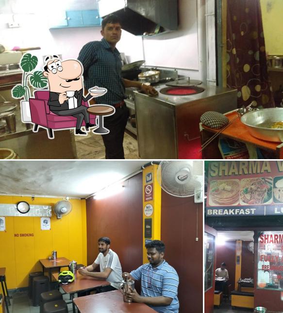 The interior of Sharma Veg -Dhaba